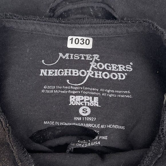 Custom Cut -Out Mister Rogers Neighborhood Ripple Junction Graphic Tee Black S - Picture 5 of 9